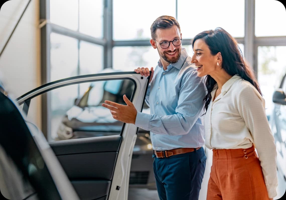 Smiling at car